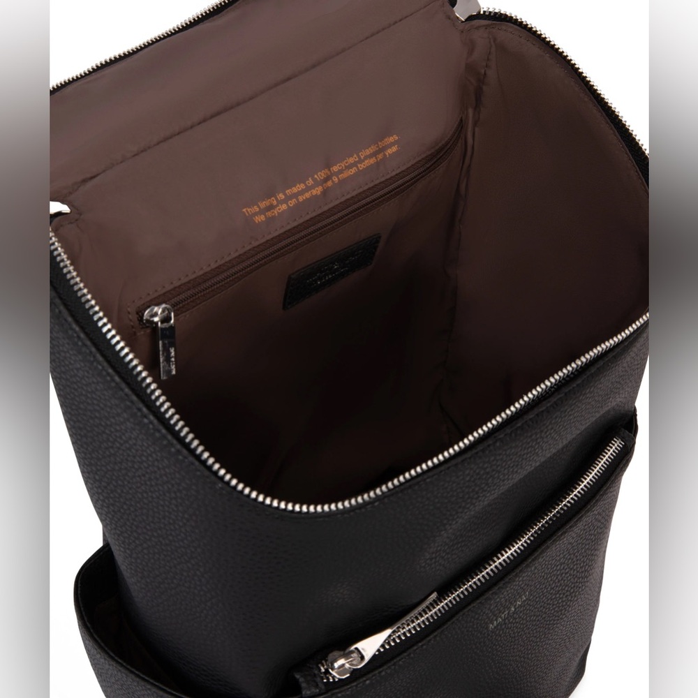 Matt and Nat Brave Backpack Black with rose gold hardware